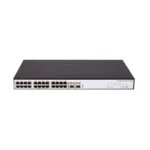 H3C S1600V2-26S-HPWR L2 Ethernet Switch with 24x 10/100/1000 BASE-T PoE+ Ports and 2x 10G SFP+ Ports, 370W PoE+ Capacity, AC PSU
