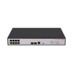 H3C S1850V2-10P-HPWR-EI L2 Ethernet Switch with 8x 10/100/1000 BASE-T PoE+ Ports and 2x 1000 BASE-X SFP Ports, 125W PoE Capacity, AC PSU